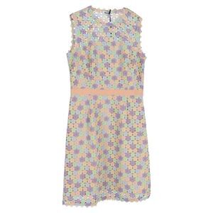 Moschino Cheap and Chic Floral Macrame Sheath Dress in Multicolor Polyester